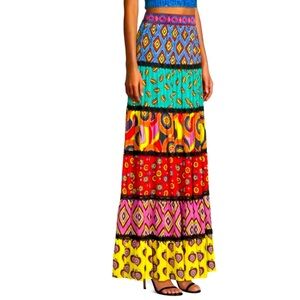 Carla Kranendonk X Alice + Olivia Lesa Paneled Maxi Skirt size 4